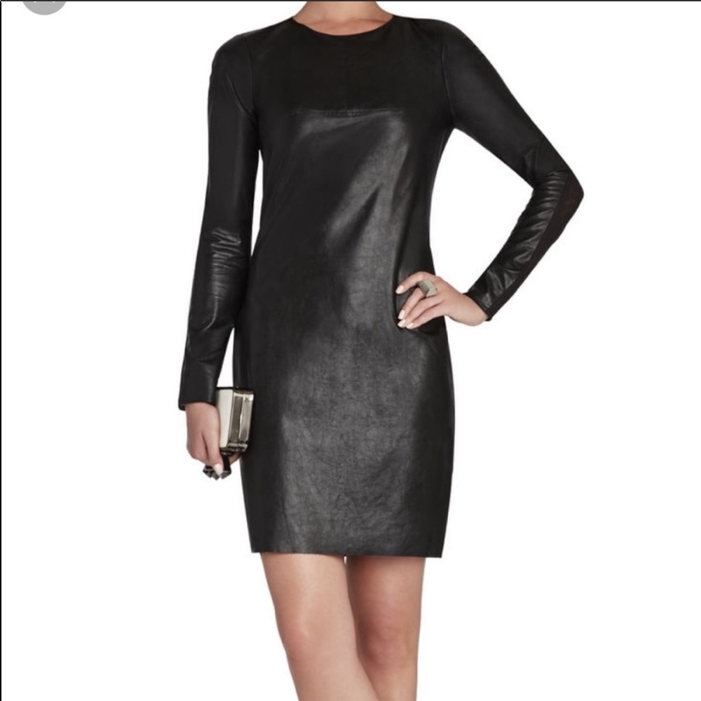 Brand new BCBG leather dress!